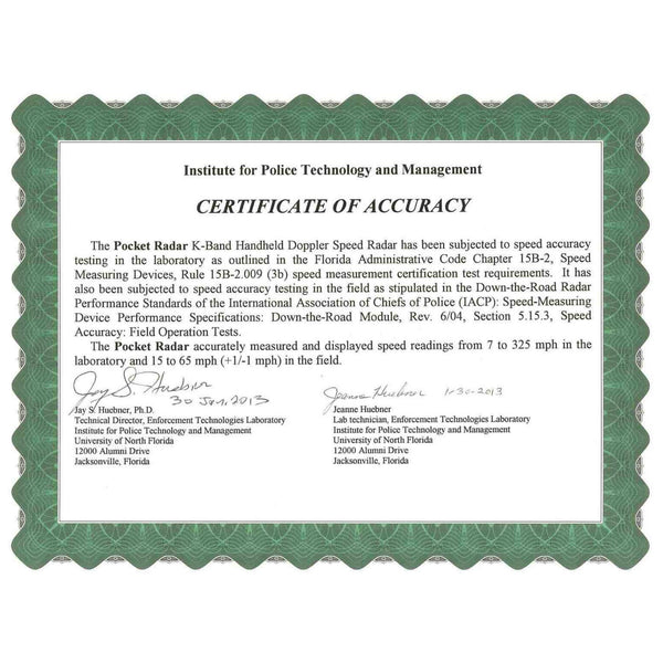 Pro Traffic Advisor (Model PR1000TA) Pocket Radar Inc.